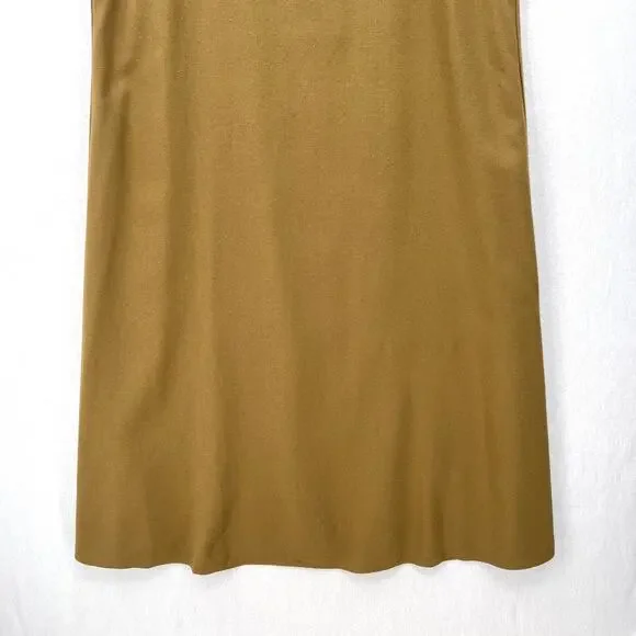 JENNI KAYNE Riviera Slip Dress Womens XXL Safari Green Raw Silk V-neck Maxi NEW - Picture 6 of 16